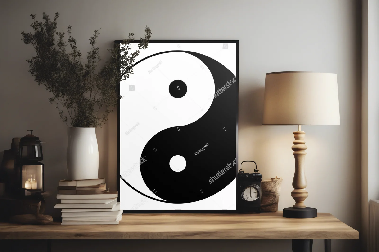 Harmonia yin-yang w delikatnych odcieniach