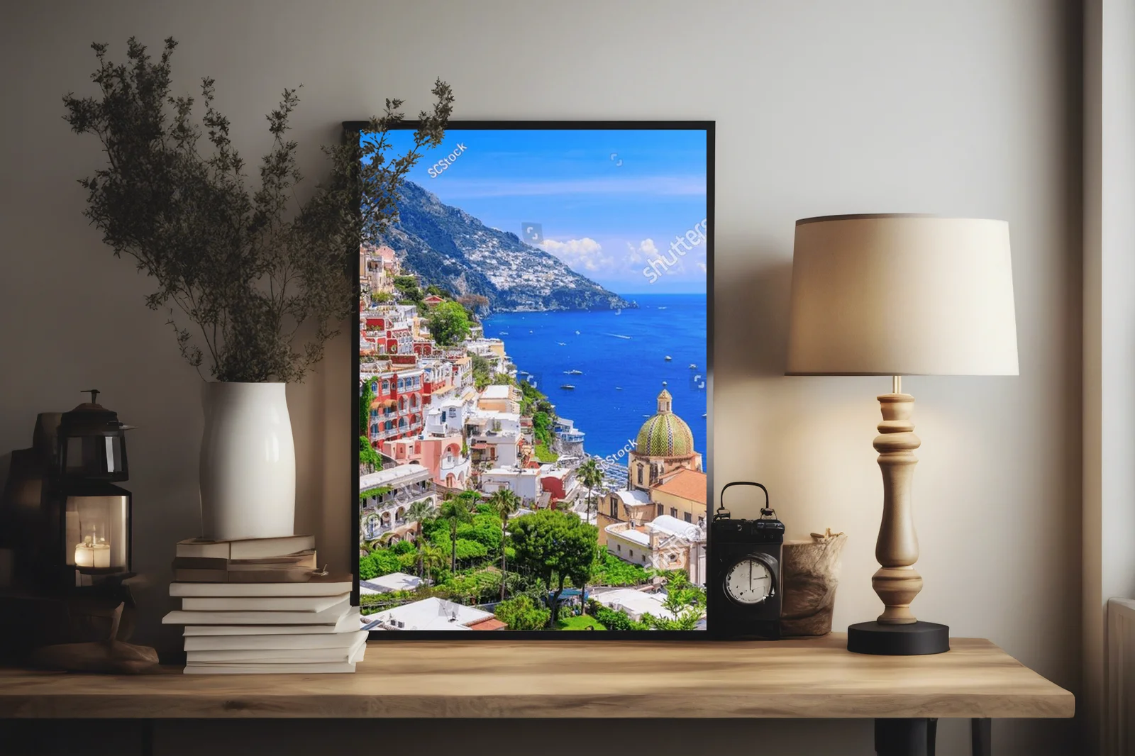 Urokliwy widok na Positano z Amalfi