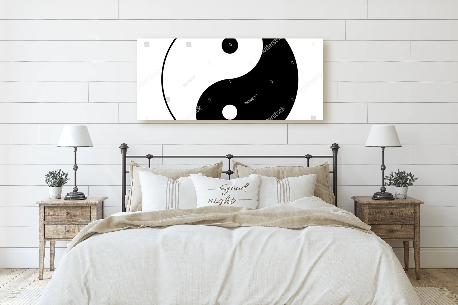 Harmonia yin-yang w delikatnych odcieniach