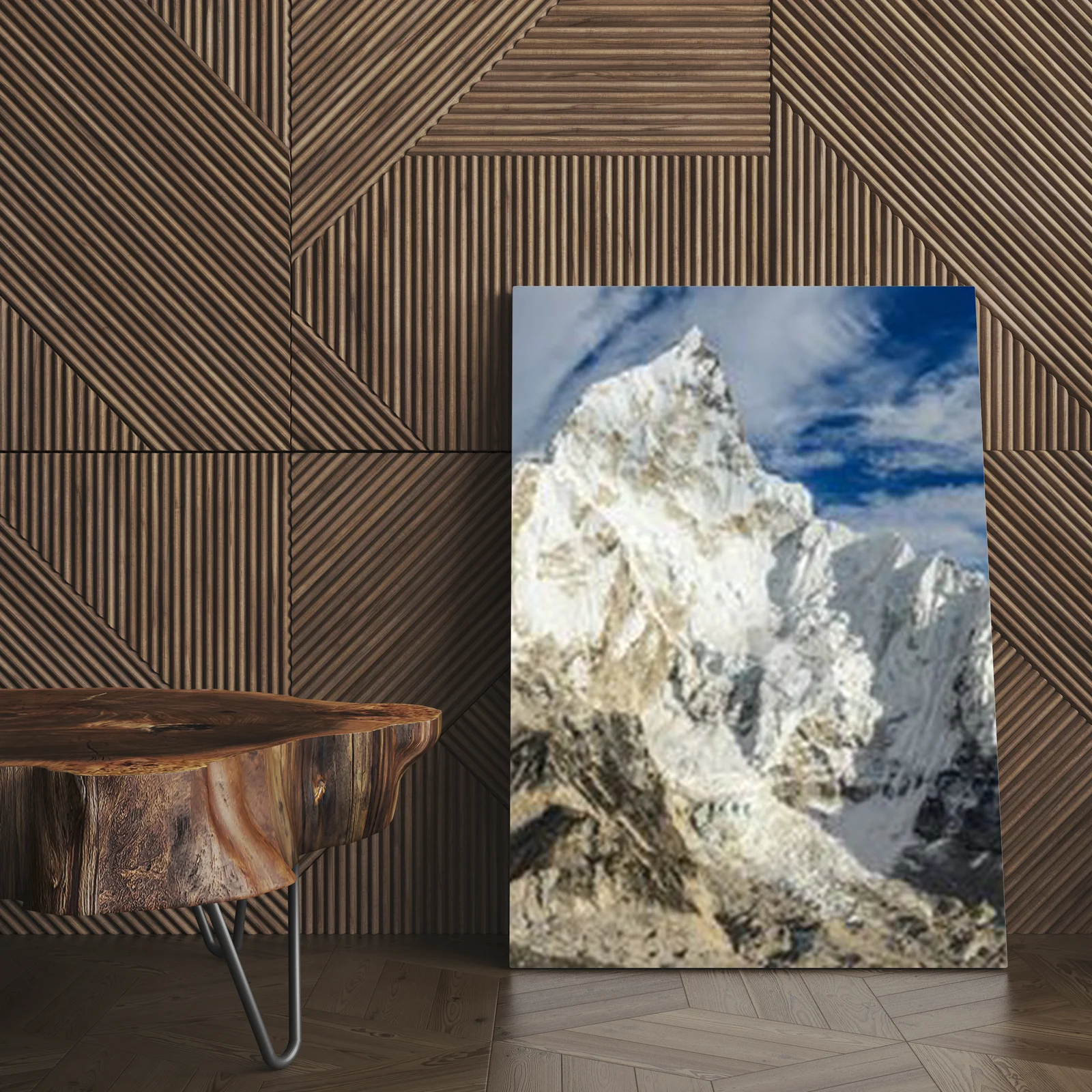 Panoramiczny widok na Everest i Nuptse z Kalar Patthar