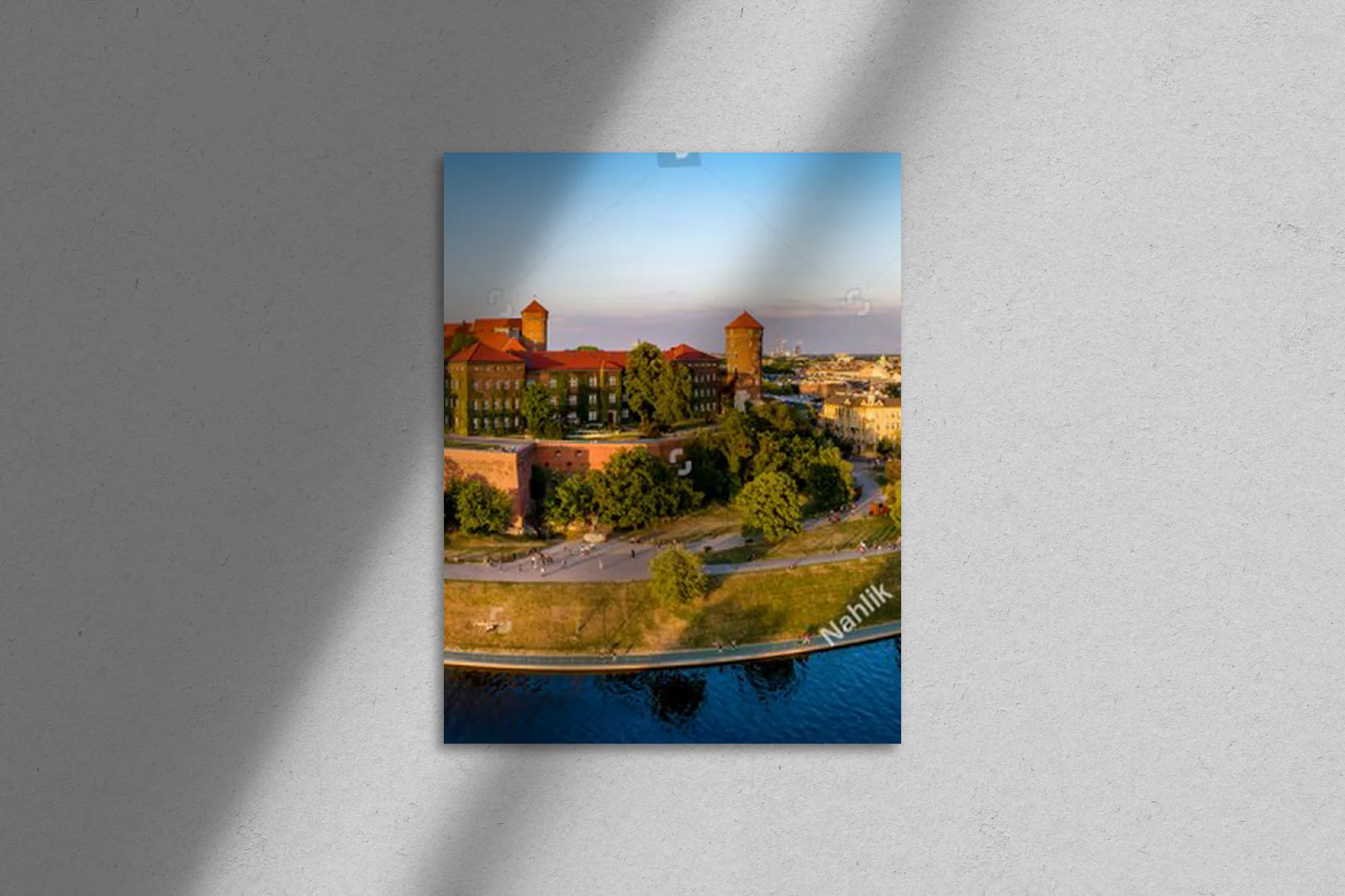 Krakowska panorama w kolorach zachodu słońca