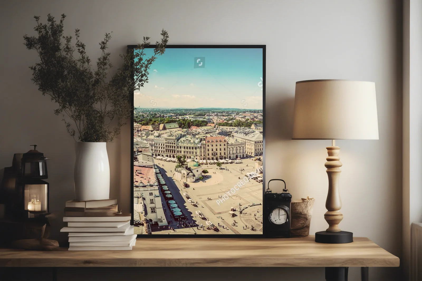 Malownicza panorama Krakowa z Mariackiego Wzgórza