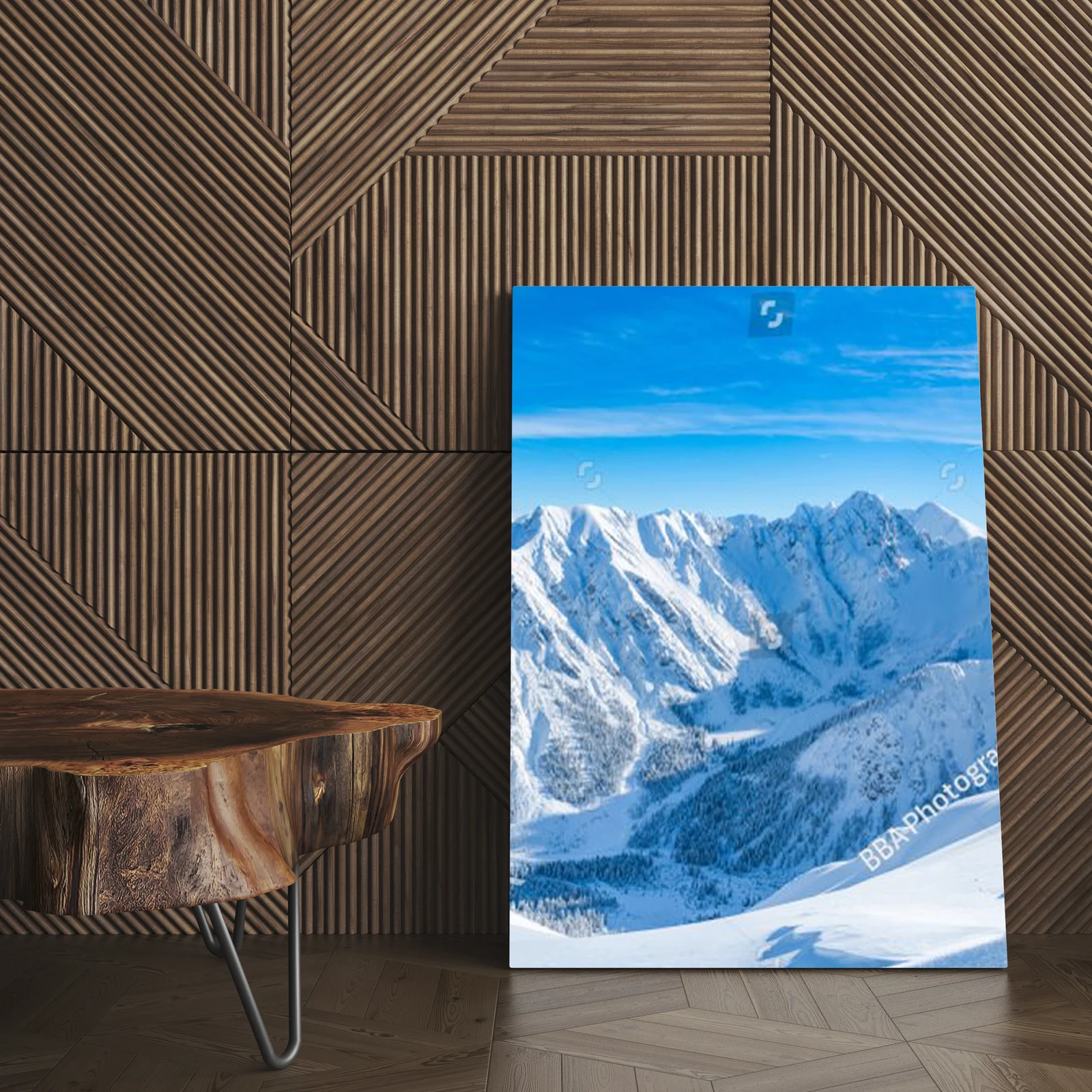 Zimowa panorama alpejskich pejzaży