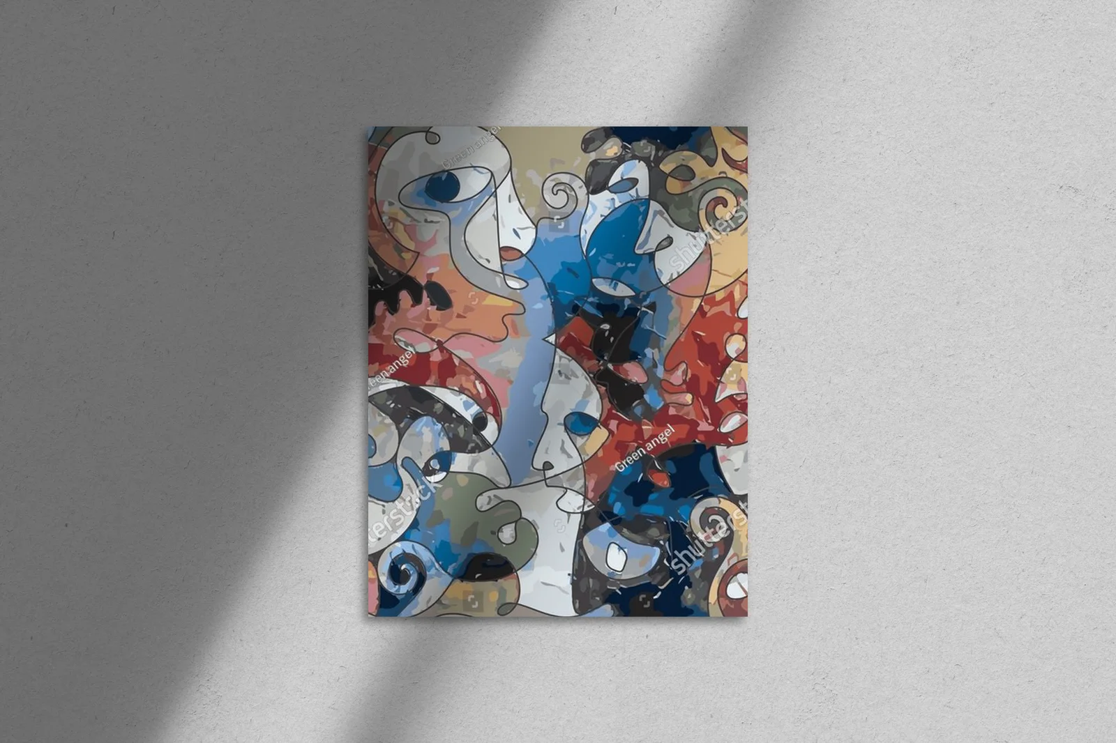 Abstrakcyjny portret w stylu Picassa