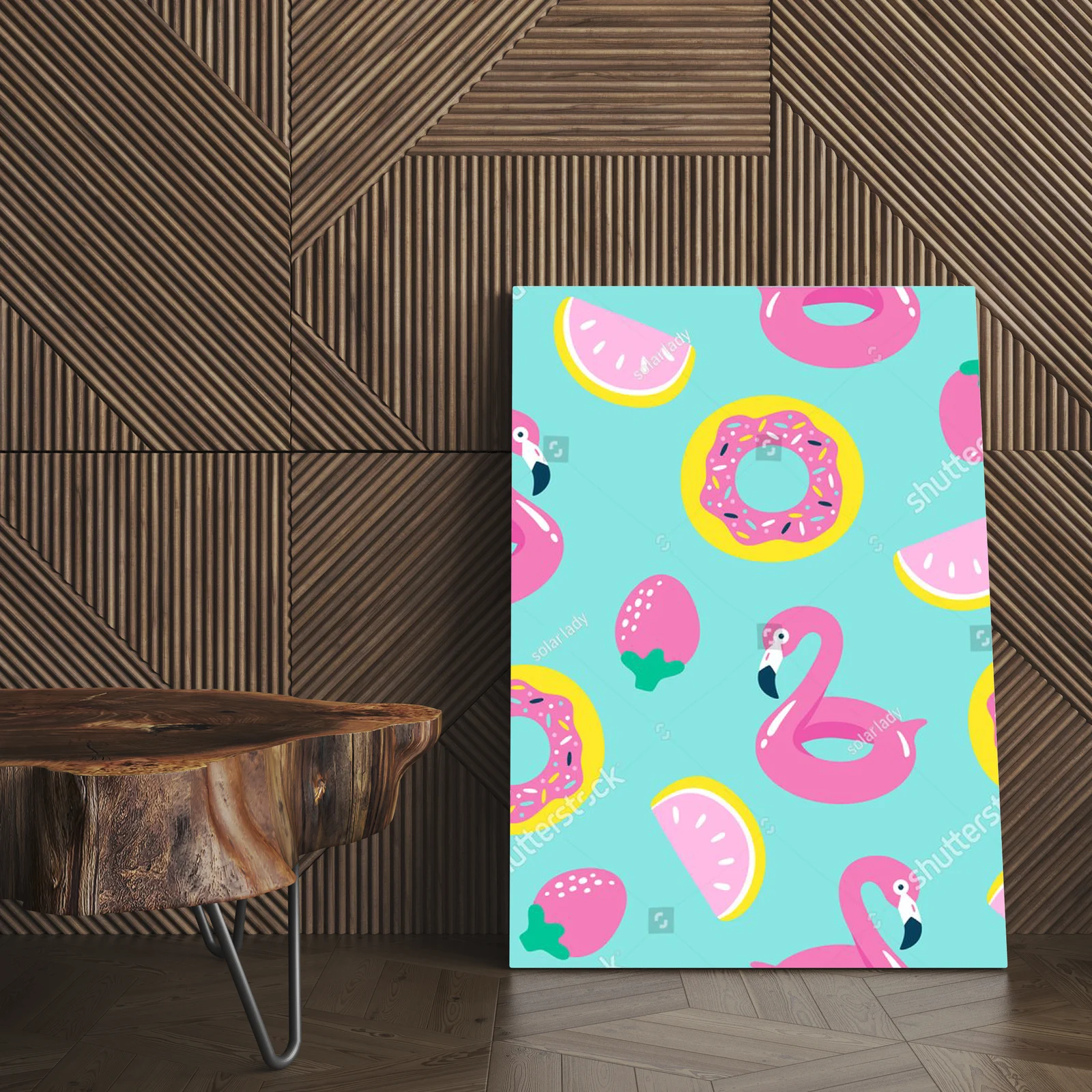 Letnie przygody z flamingami w pastelowych kolorach