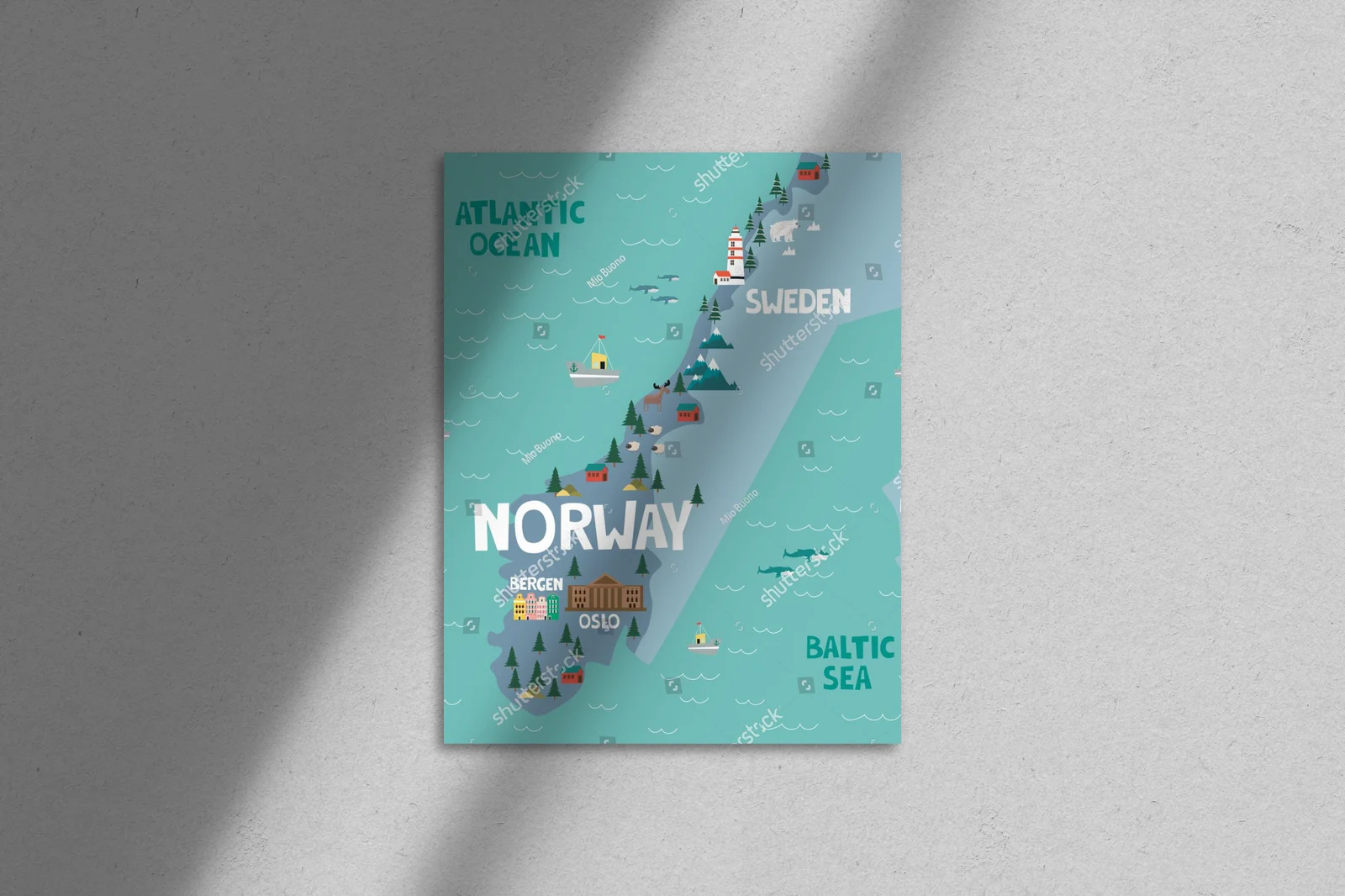 Niezwykła mapa Norwegii – krajobrazy i kultura