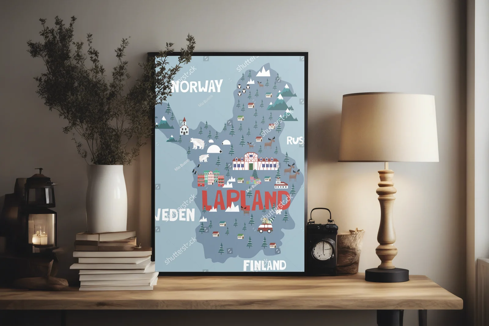 Magia Laponii – ilustrowana mapa zimowego raju