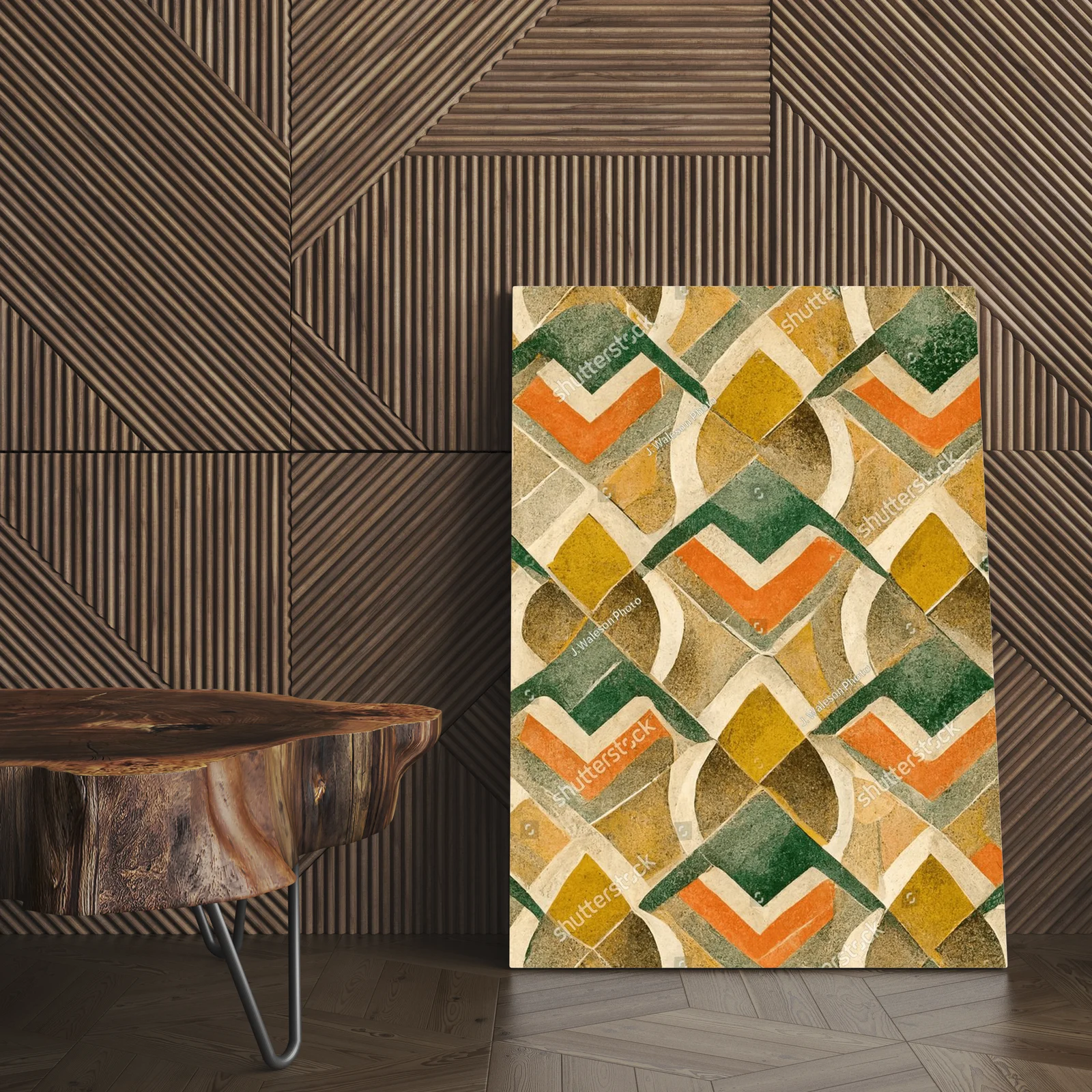Elegancka kompozycja art deco w odcieniach ziemi