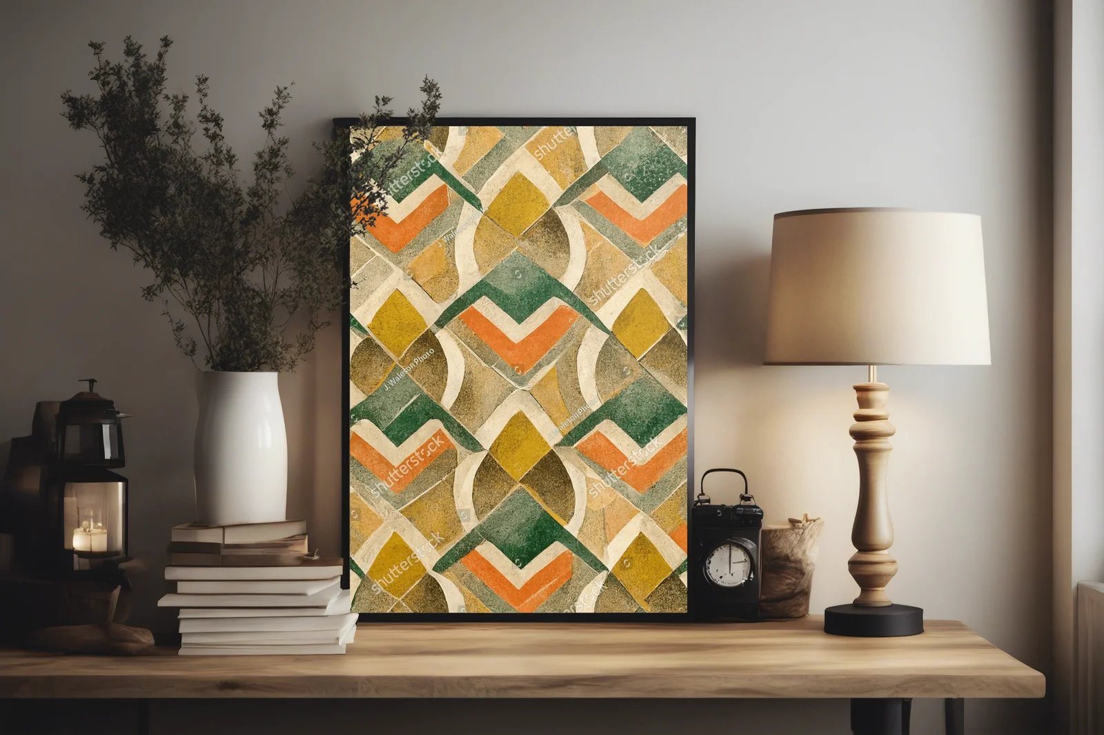 Elegancka kompozycja art deco w odcieniach ziemi