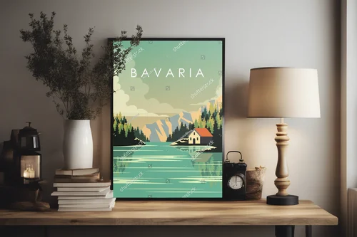 Czarujący krajobraz Bawarii w harmonijnych barwach