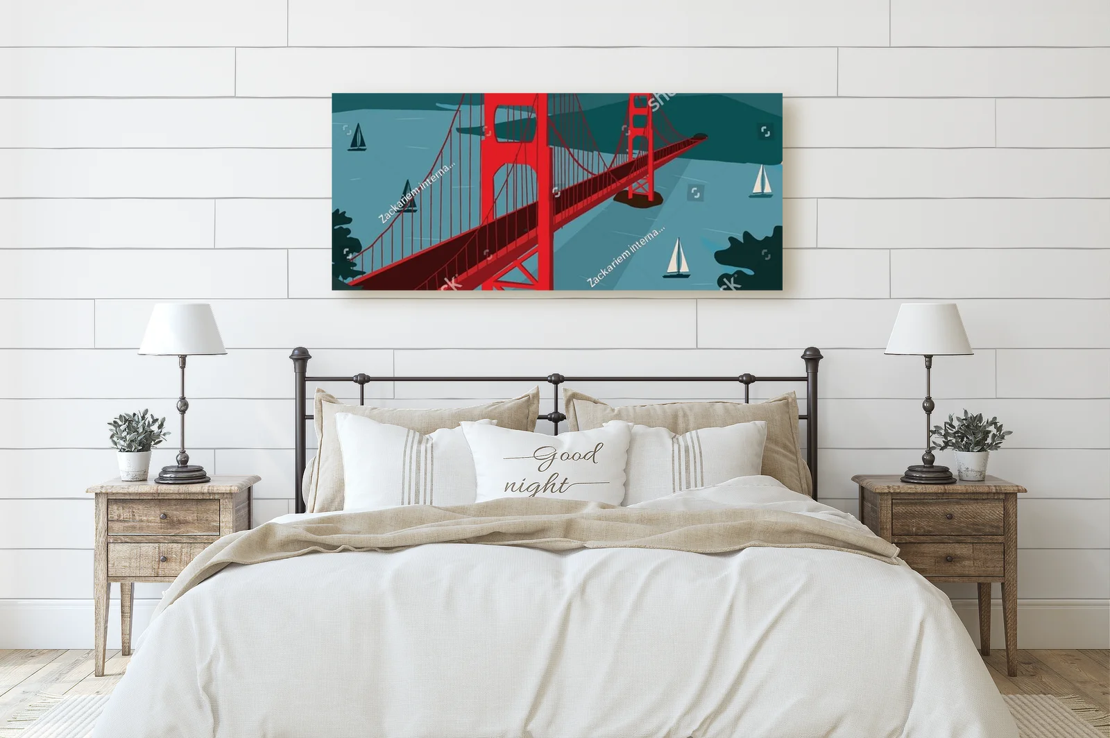 Zachód słońca nad mostem Golden Gate w San Francisco