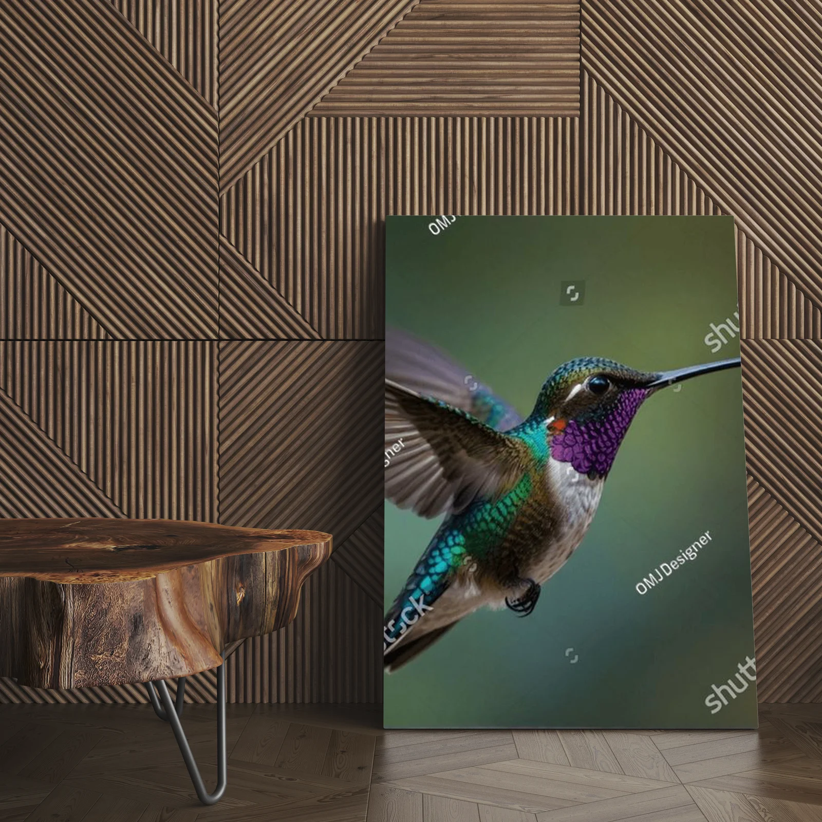 Kolorowe kolibry w tropikalnej scenerii