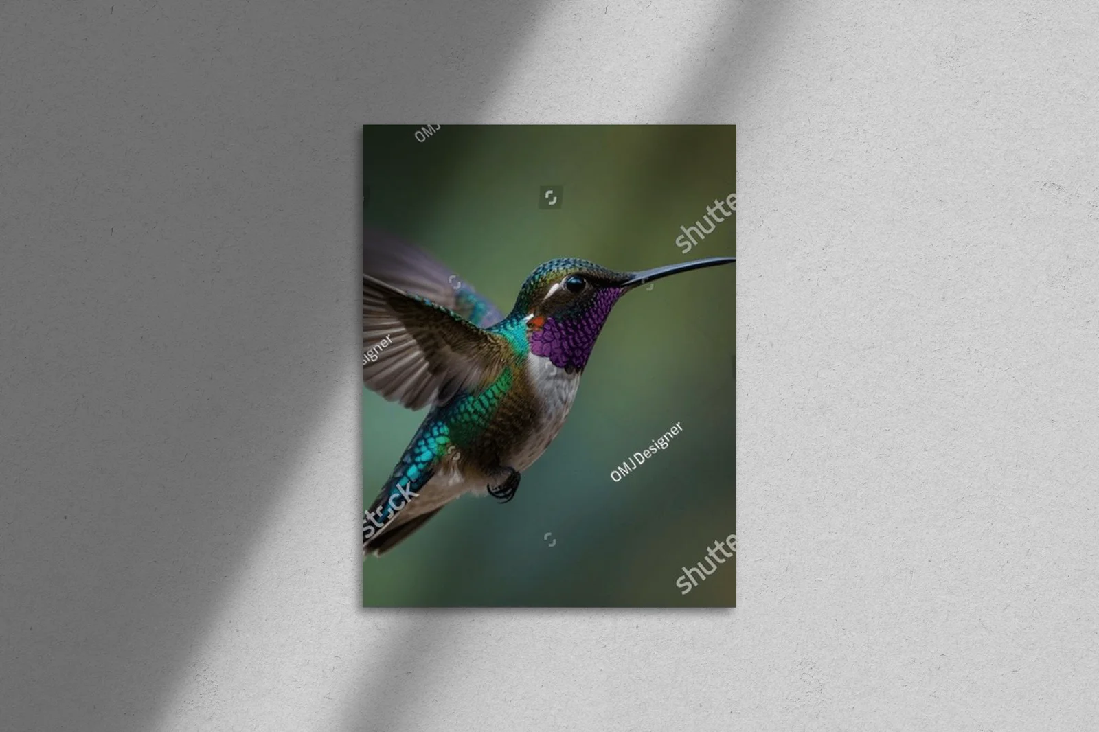 Kolorowe kolibry w tropikalnej scenerii