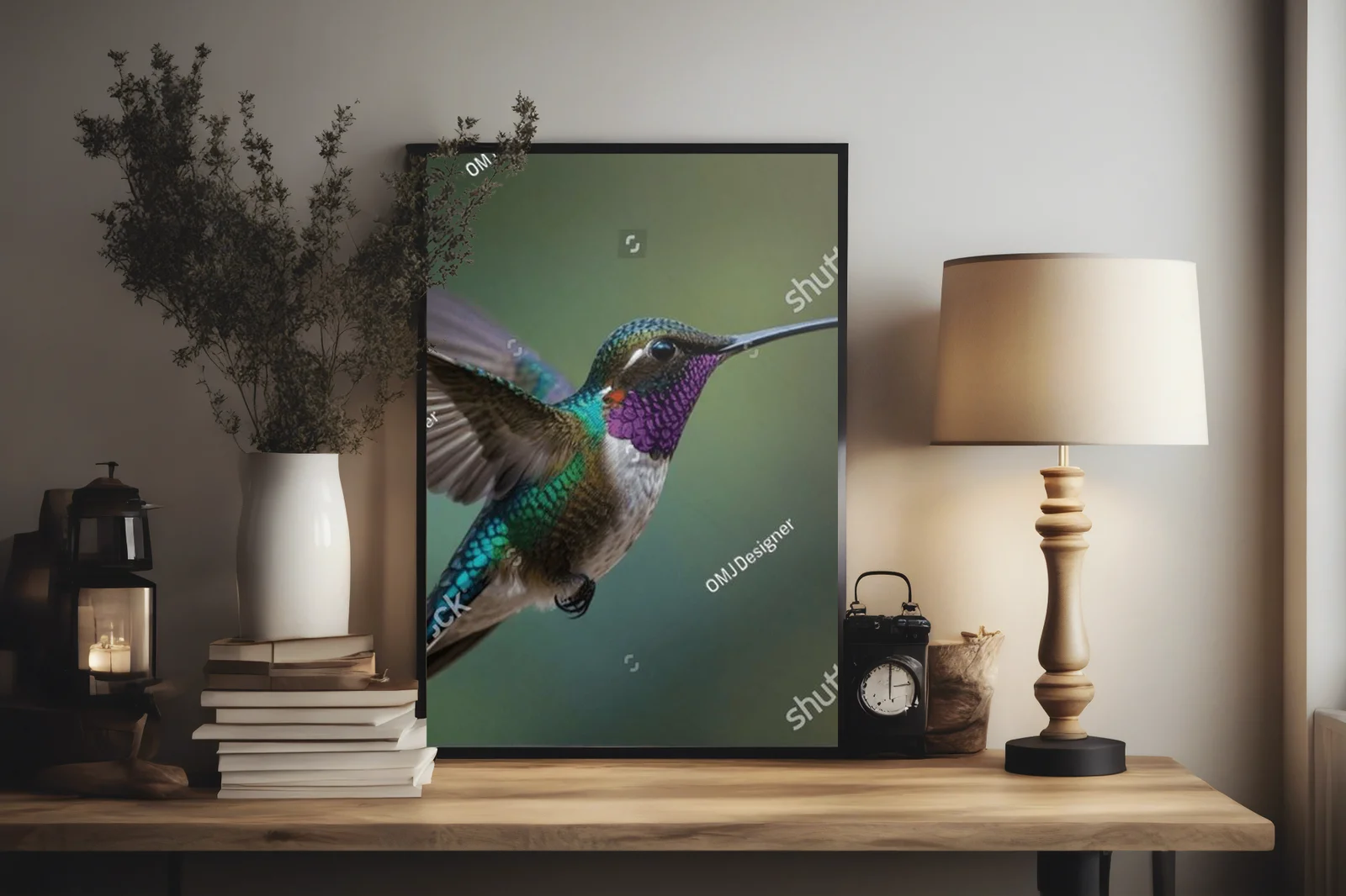 Kolorowe kolibry w tropikalnej scenerii