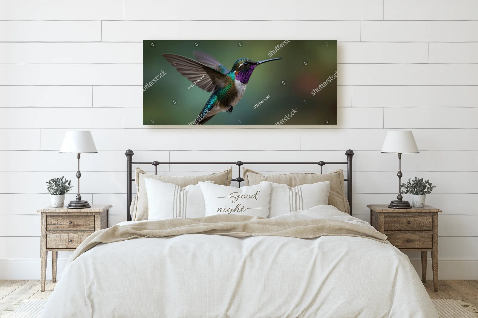 Kolorowe kolibry w tropikalnej scenerii