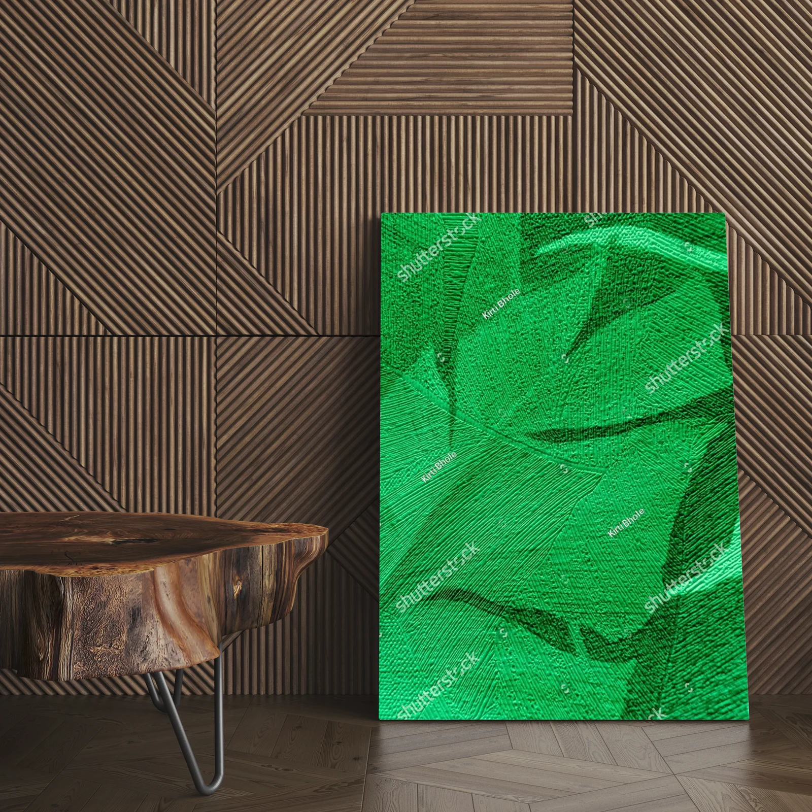 Tropikalna zieleń w geometrycznych formach