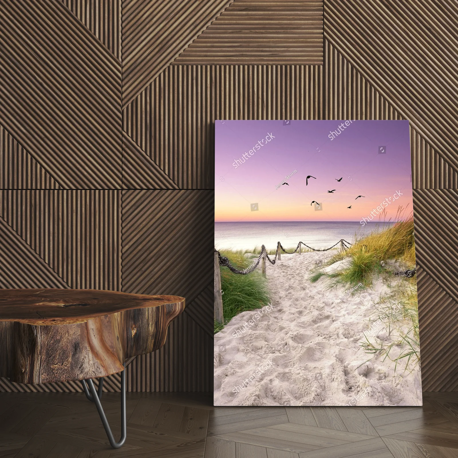 Romantyczna plaża w pastelowych barwach