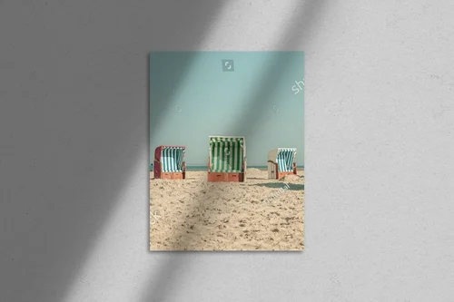 Kolorowa nostalgiczna plaża nad Bałtykiem