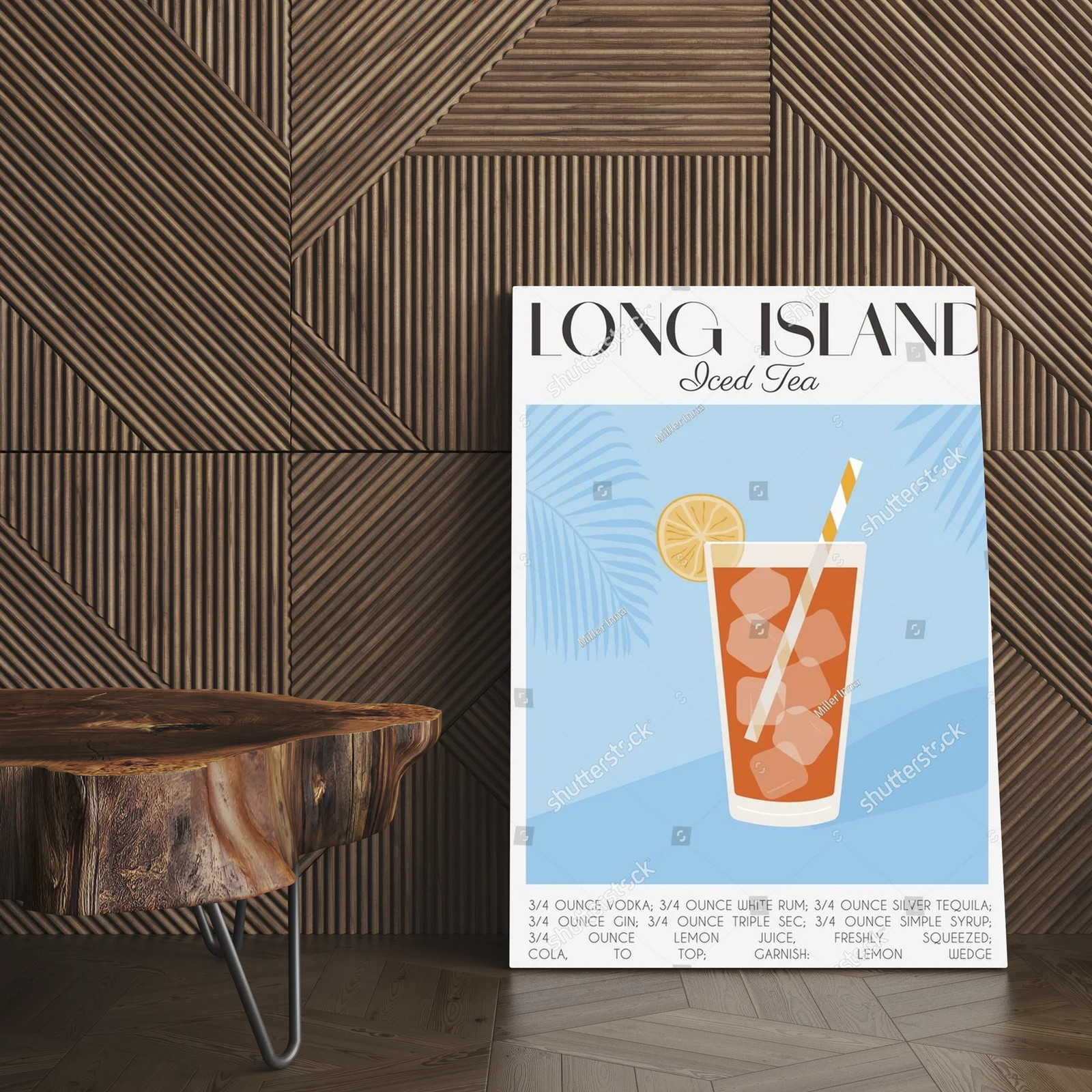 Orzeźwiający Long Island Iced Tea w minimalistycznym stylu