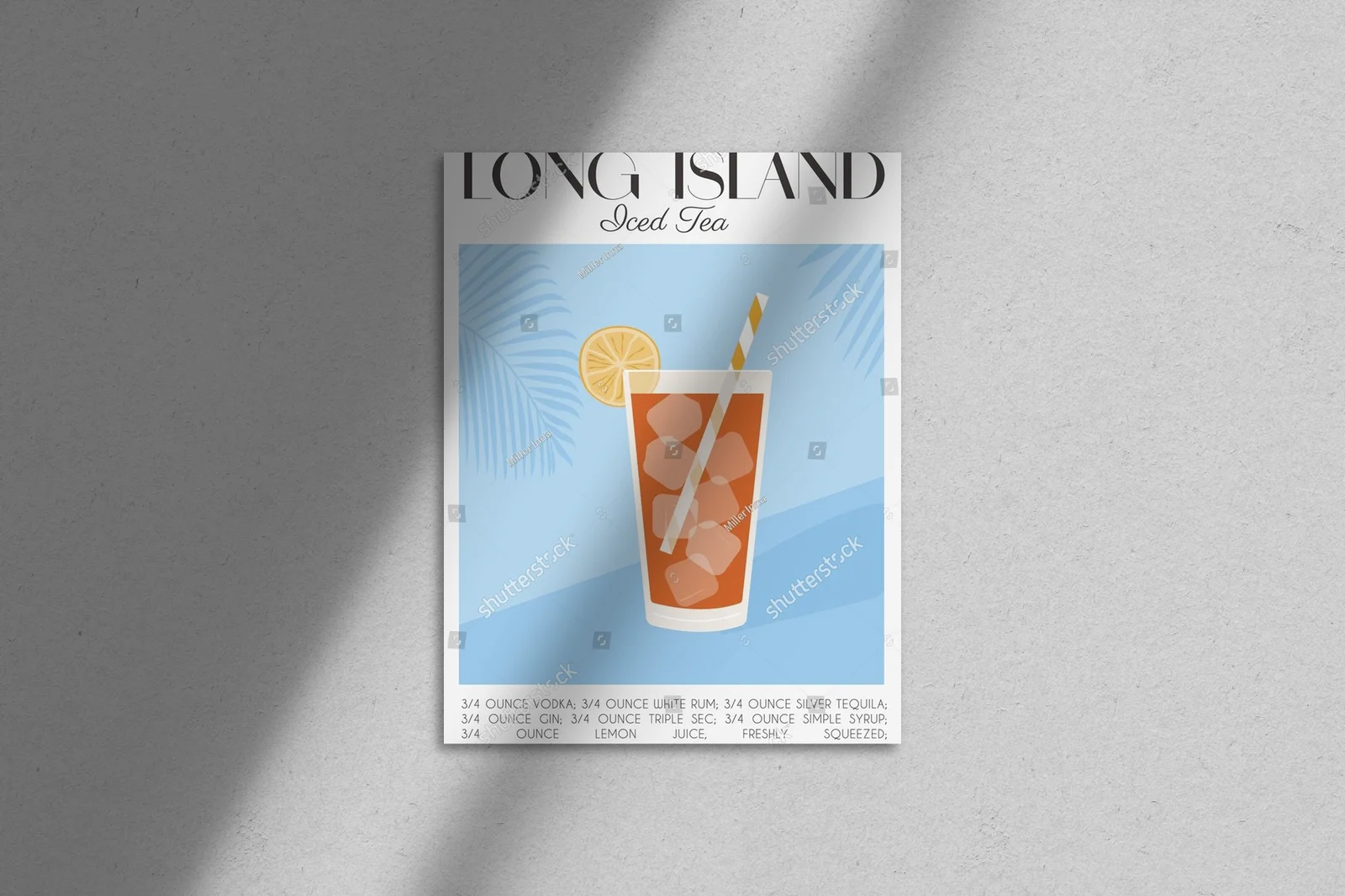 Orzeźwiający Long Island Iced Tea w minimalistycznym stylu