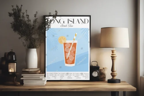 Orzeźwiający Long Island Iced Tea w minimalistycznym stylu