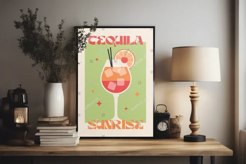 Retro drinki w tropikalnych barwach