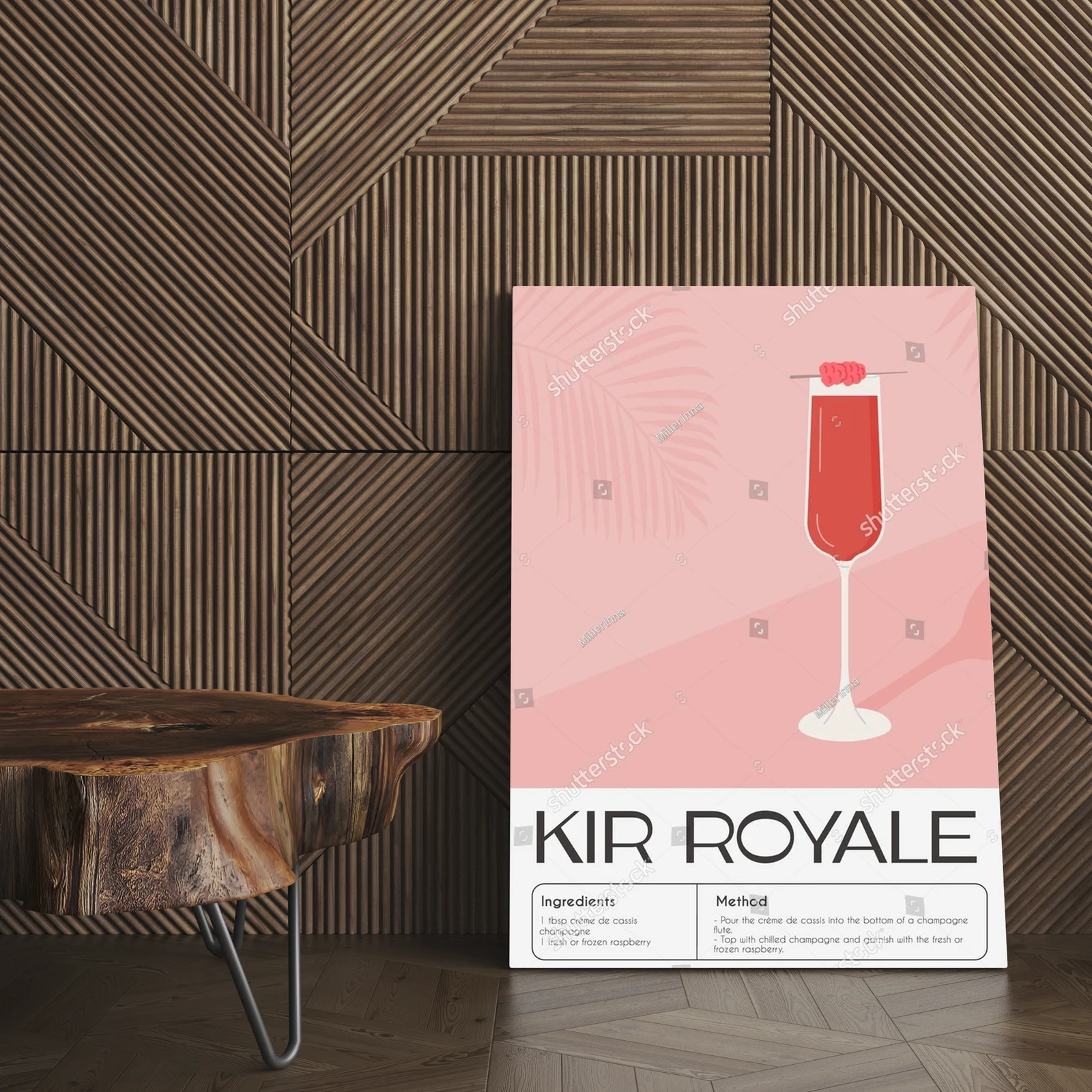 Letni koktajl Kir Royale w pastelowych tonach