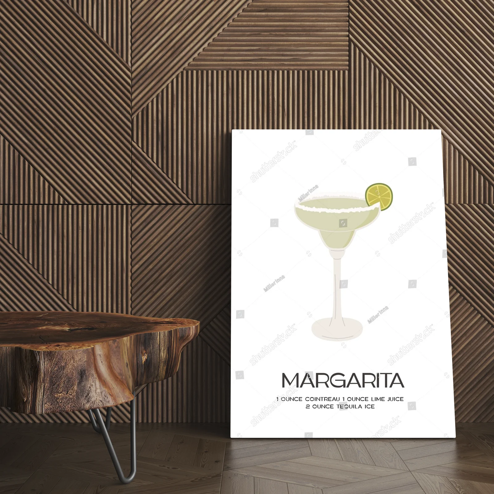 Retro koktajl w minimalistycznym stylu