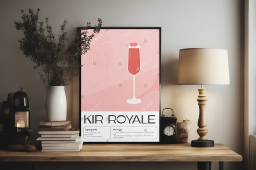 Letni koktajl Kir Royale w pastelowych tonach