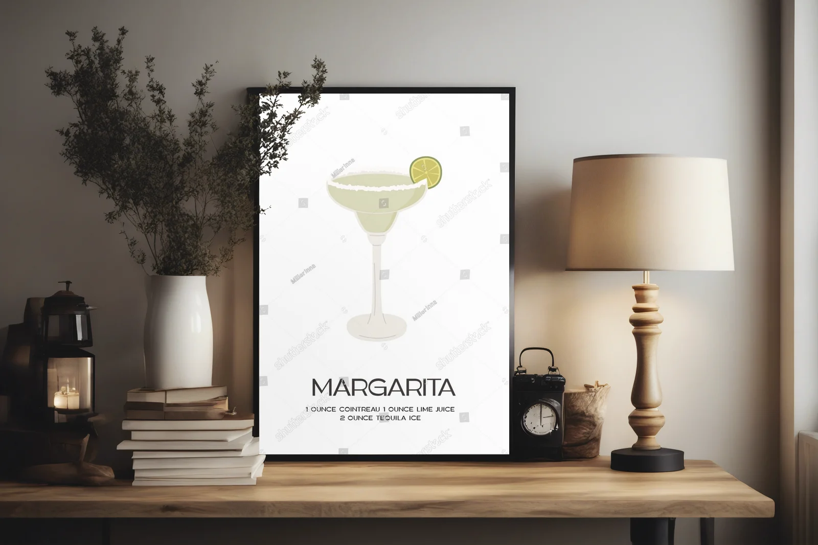 Retro koktajl w minimalistycznym stylu