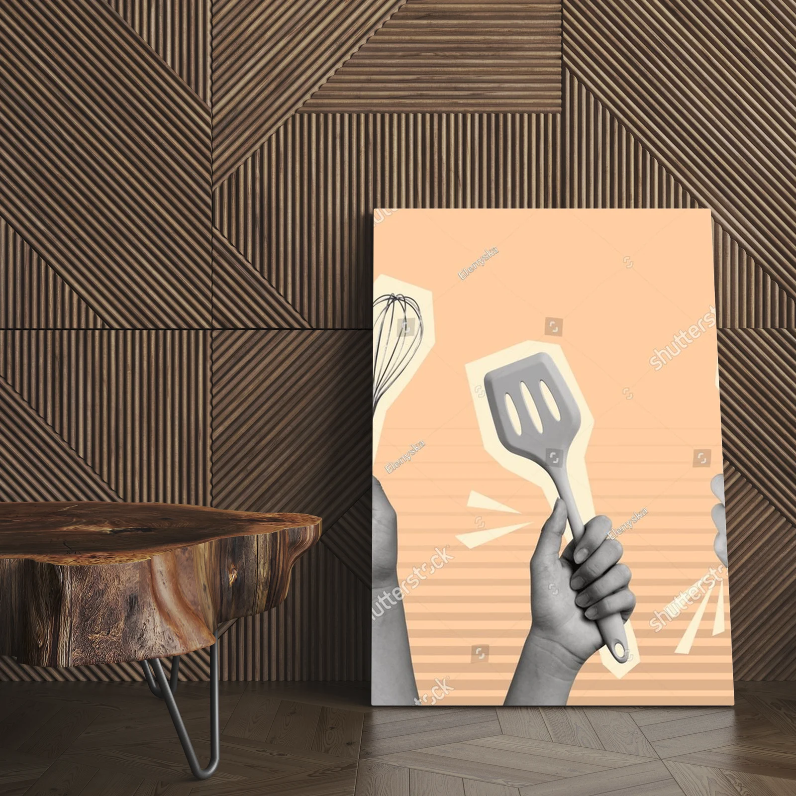 Nowoczesna kompozycja artystyczna w pastelowych tonach