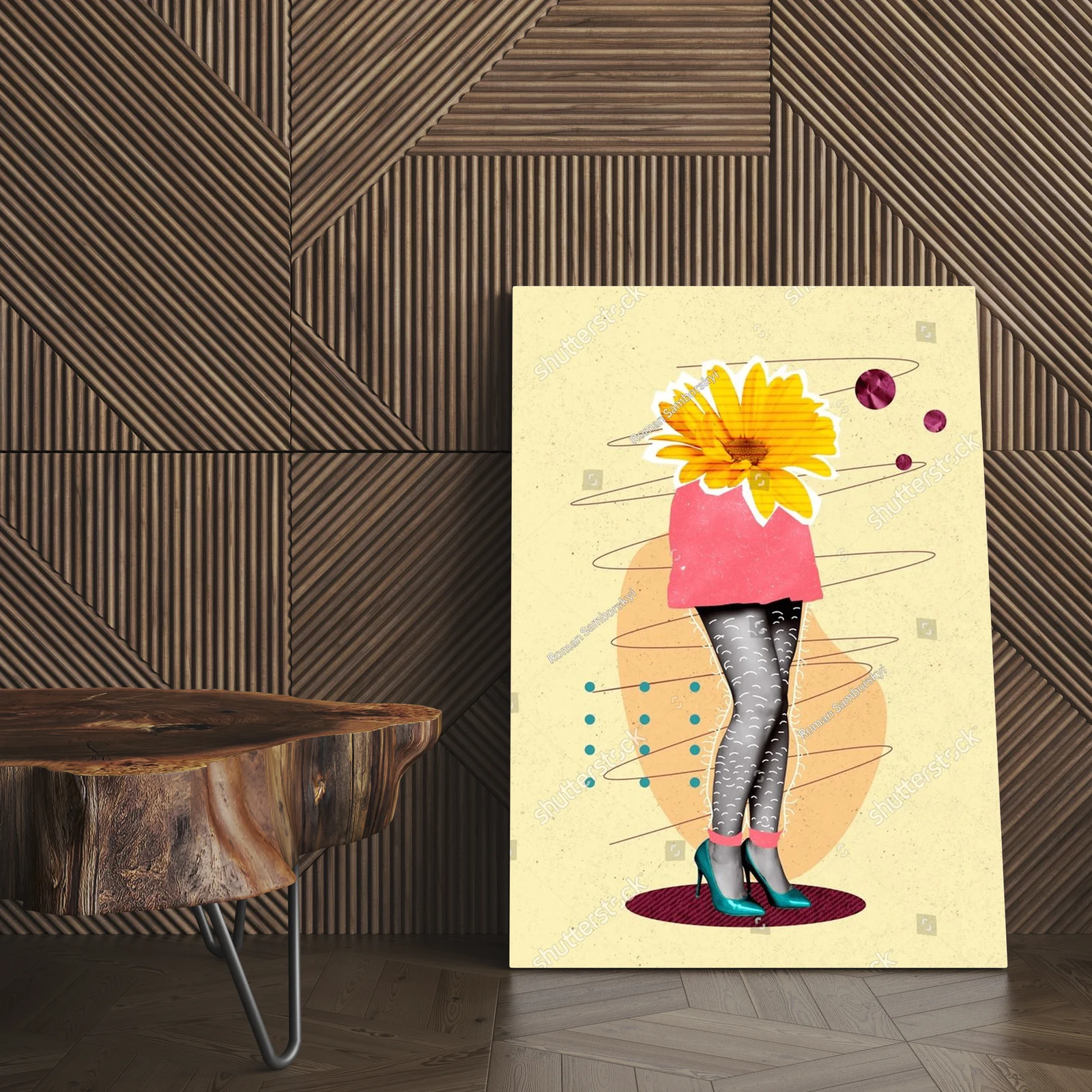 Fantastyczna ilustracja w odcieniach kwiatowej radości