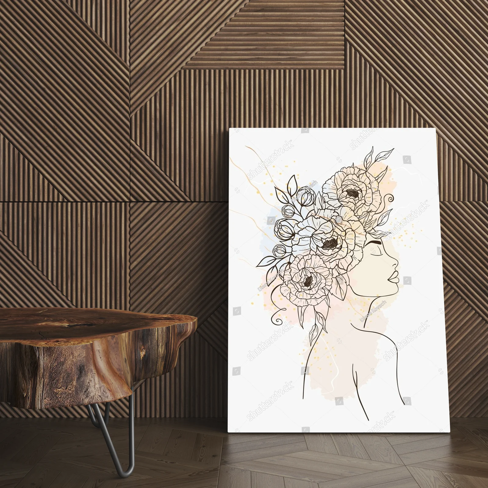 Elegancka sylwetka kobiety w pastelowych tonach