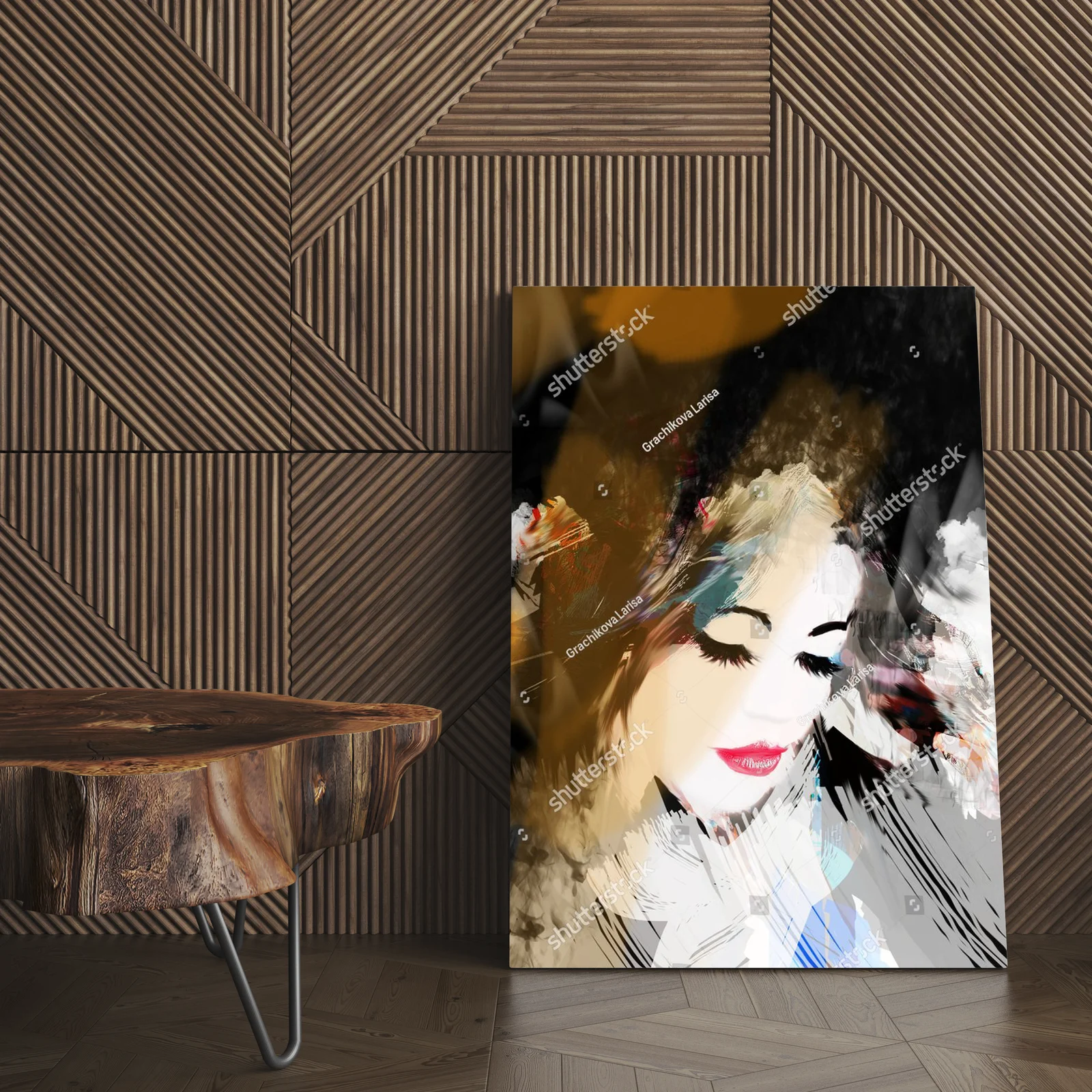 Artystyczny portret kobiety z kwiatowym akcentem