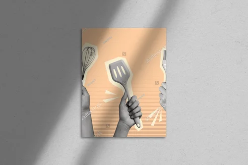 Nowoczesna kompozycja artystyczna w pastelowych tonach