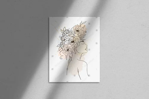 Elegancka sylwetka kobiety w pastelowych tonach