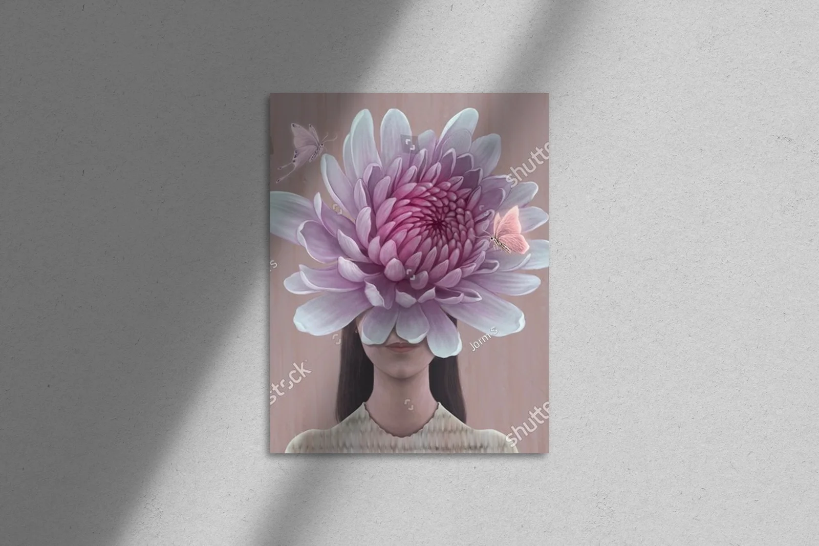 Surrealistyczna kompozycja miłości i natury