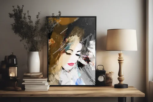 Artystyczny portret kobiety z kwiatowym akcentem