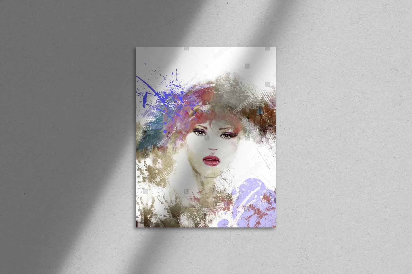 Ethereal Beauty: Hand-Painted Portrait of a Woman