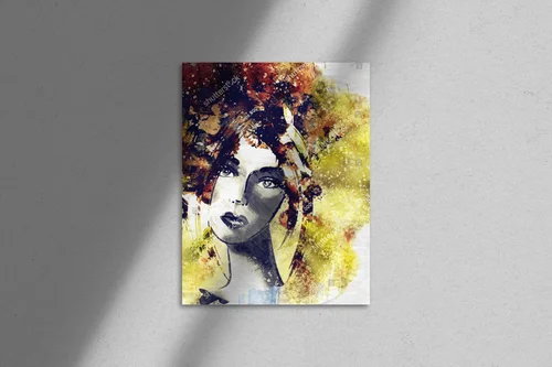 Romantyczna ilustracja kobiety w stylu vintage