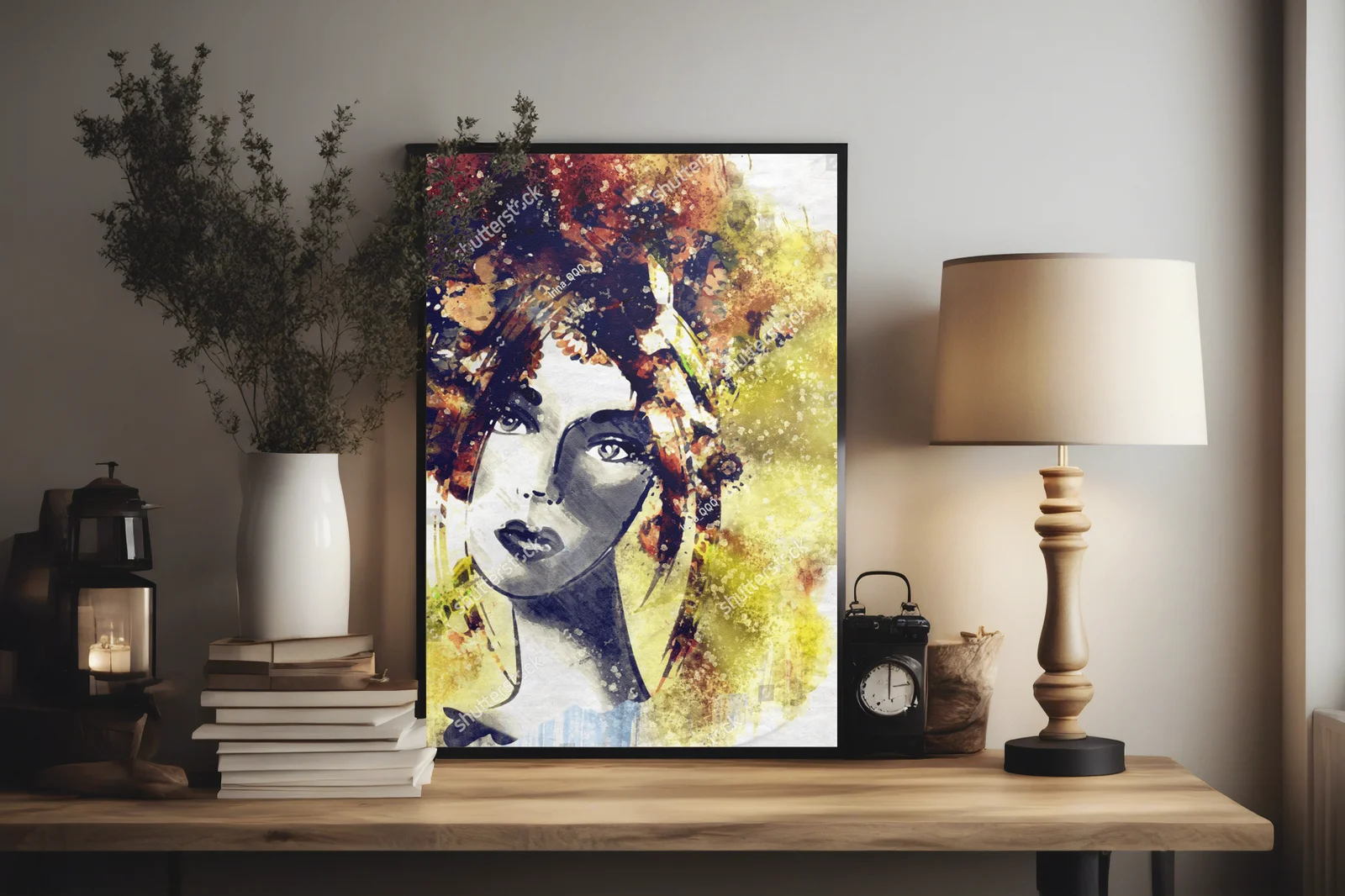 Romantyczna ilustracja kobiety w stylu vintage