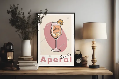 Retro aperol spritz z nutą świetlistych barw