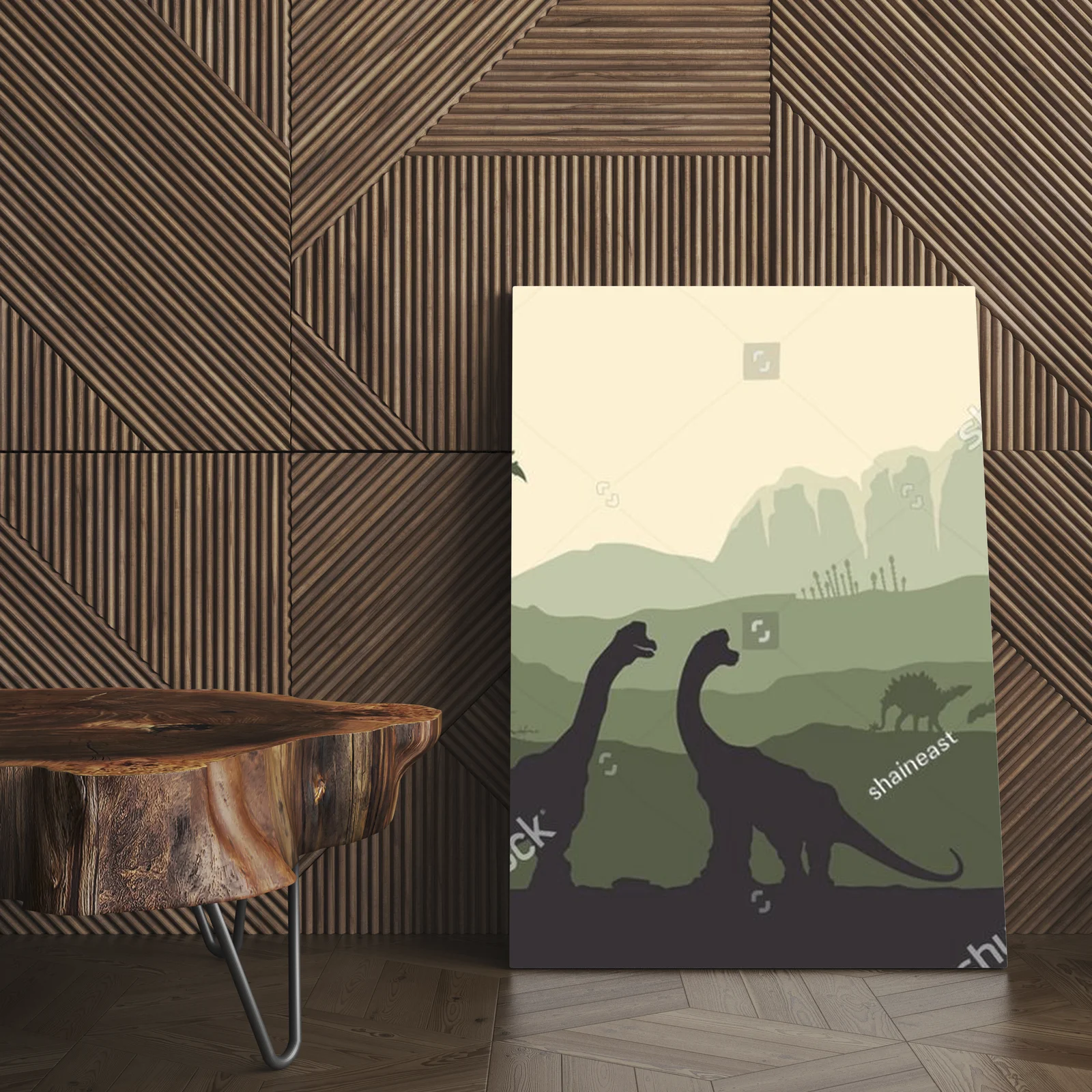 Prehistoryczne krajobrazy z majestatycznymi dinozaurami
