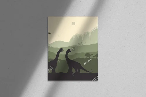 Prehistoryczne krajobrazy z majestatycznymi dinozaurami