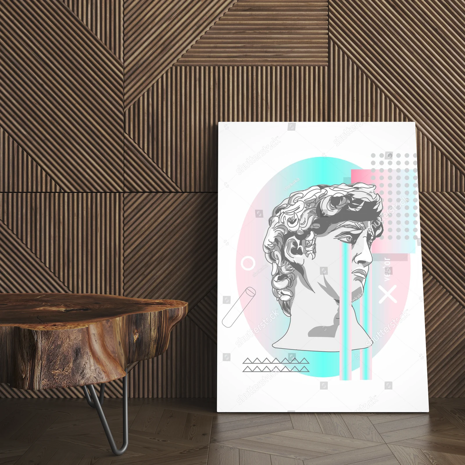 Nowoczesne rzeźby w jasnych, eleganckich odcieniach