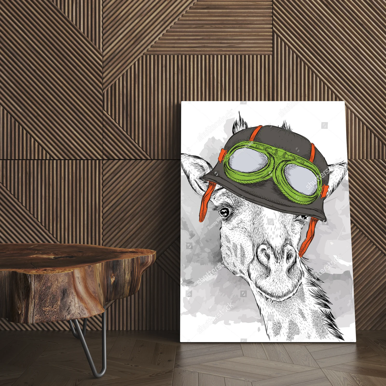 Giraffe in a Helmet: Hipsterska Ekspresja Kolorów