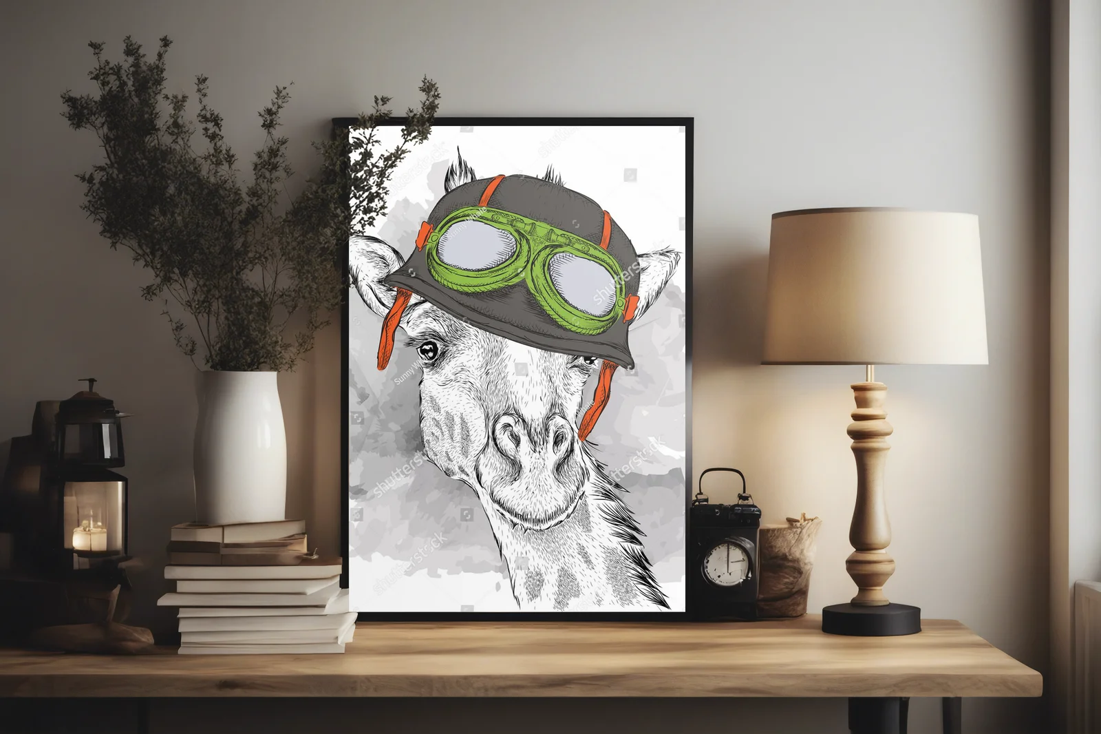 Giraffe in a Helmet: Hipsterska Ekspresja Kolorów