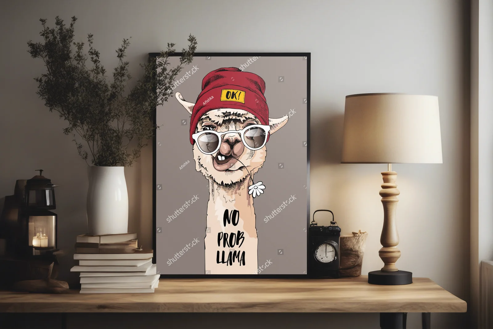 Hipsterska lama w weselej palecie barw
