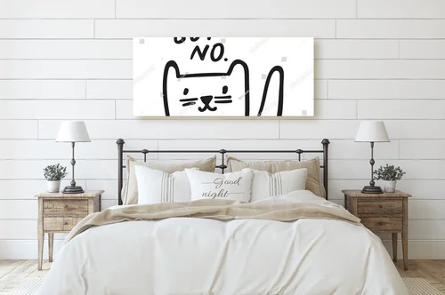 Uroczy kotek w minimalistycznej aranżacji