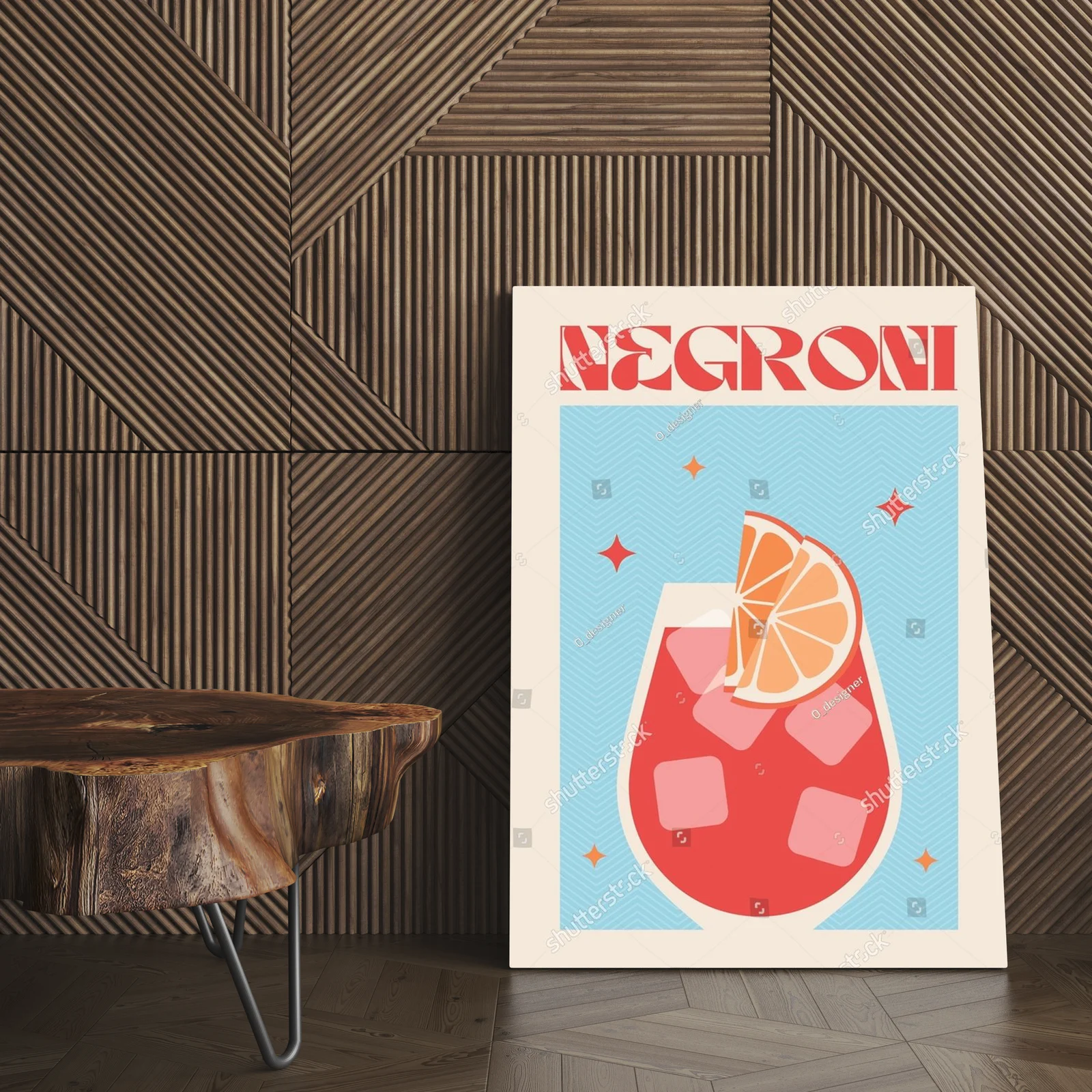 Aksamitny negroni w retro stylu